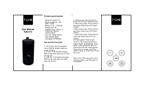 Manual NJS NJS-013 Speaker
