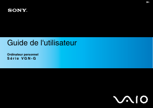 Mode d’emploi Sony Vaio VGN-G11XRN Ordinateur portable
