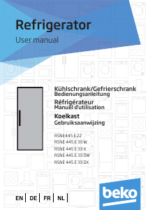 Handleiding BEKO RSNE 445 E33 DW Koelkast