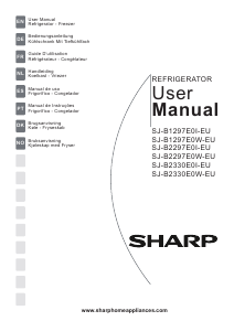 Mode d’emploi Sharp SJ-B1297E0I-EU Réfrigérateur combiné