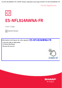Mode d’emploi Sharp ES-NFL814AWNA-FR Lave-linge