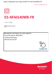 Mode d’emploi Sharp ES-NFA014DWB-FR Lave-linge