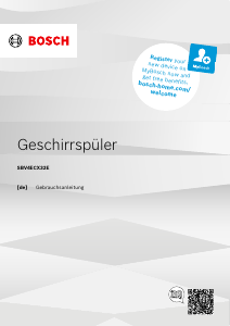 Bedienungsanleitung Bosch SBV4ECX32E Geschirrspüler