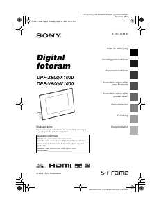 Bruksanvisning Sony DPF-X800 Digital fotoram