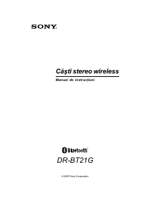 Manual Sony DR-BT21G Set cu cască