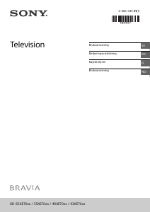 Brugsanvisning Sony Bravia KD-49XE7077 LCD TV