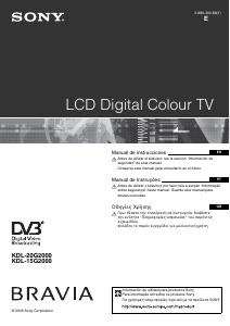 Manual de uso Sony Bravia KDL-15G2000 Televisor de LCD