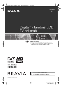Návod Sony Bravia KDL-26P2530 LCD televízor