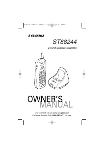 Mode d’emploi Sylvania ST88244 Téléphone sans fil