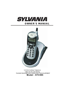 Bruksanvisning Sylvania STC595 Trådlös telefon
