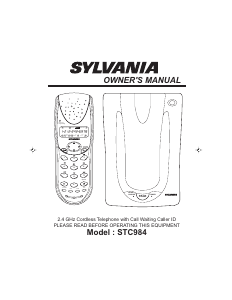 Bruksanvisning Sylvania STC984 Trådlös telefon