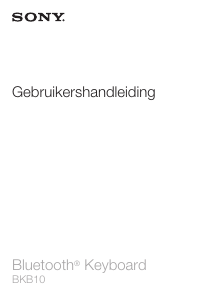 Handleiding Sony BKB10 Toetsenbord