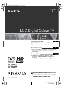 Manual de uso Sony Bravia KDL-40P2530 Televisor de LCD