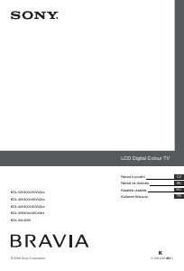 Manuál Sony Bravia KDL-40S4010 LCD televize