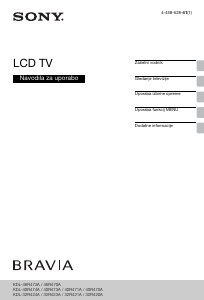 Priročnik Sony Bravia KDL-46R470A LCD-televizor