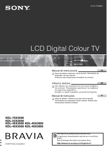 Manual de uso Sony Bravia KDL-46X3500 Televisor de LCD