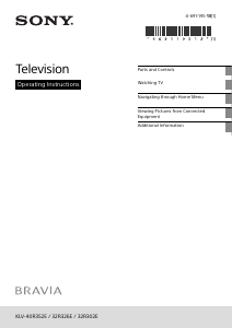 Bruksanvisning Sony Bravia KLV-40R352E LCD TV