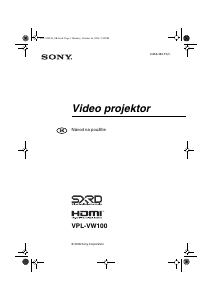 Návod Sony VPL-VW100 Projektor
