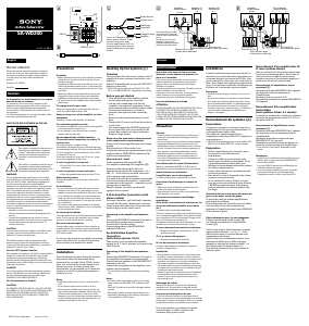 Mode d’emploi Sony SA-WD200 Caisson de basses