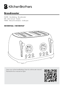 Manual KitchenBrothers KB1004167 Toaster