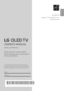 Bruksanvisning LG OLED77M59LA OLED TV