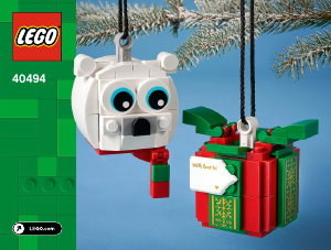 Brugsanvisning Lego set 40494 Holiday & Events Isbjørn og gave-sæt