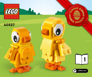 Manual Lego set 40527 Holiday & Events Easter chicks