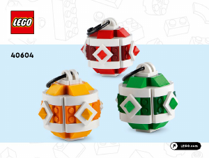 Manual Lego set 40604 Holiday & Events Christmas decor set