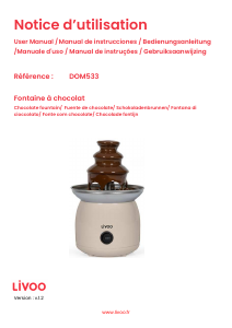 Handleiding Livoo DOM533C Chocoladefontein