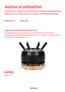 Manual de uso Livoo DOC339 Fondue