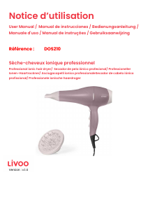 Manuale Livoo DOS210 Asciugacapelli