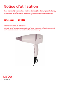 Manuale Livoo DOS209 Asciugacapelli
