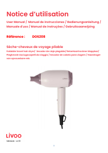 Manuale Livoo DOS208 Asciugacapelli