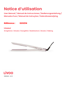 Manual de uso Livoo DOS214 Plancha de pelo