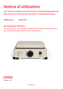 Mode d’emploi Livoo DOC303 Table de cuisson