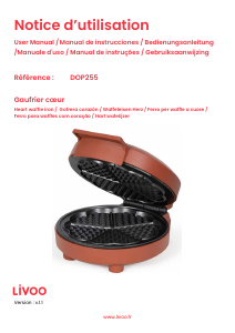 Manuale Livoo DOP255R Macchina per waffle