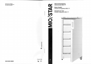 Manuale Mio Star MSG 171 Congelatore