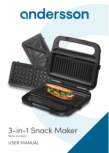 Bruksanvisning Andersson SKM-XL3000 Smörgåsgrill