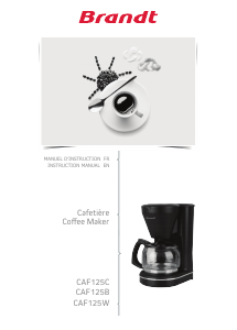 Bruksanvisning Brandt CAF125C Kaffebryggare