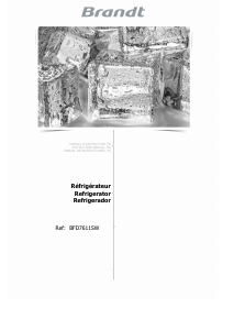 Mode d’emploi Brandt BFD7611SW Réfrigérateur combiné