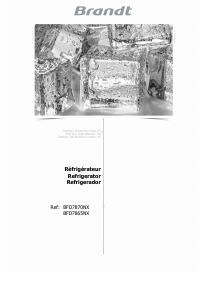 Mode d’emploi Brandt BFD7865NX Réfrigérateur combiné