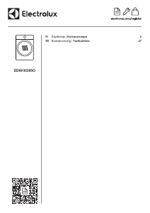Käyttöohje Electrolux EDI610O85O Kuivausrumpu