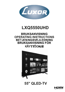 Bruksanvisning Luxor LXQ5550UHD LED TV