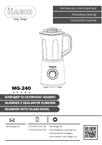 Bruksanvisning Magio MG-240 Blender