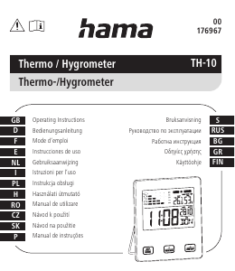 Käyttöohje Hama TH-10 Sääasema