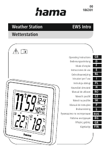 Manual de uso Hama 00186301 Estación meteorológica