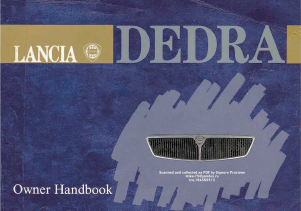 Bruksanvisning Lancia Dedra (1993)