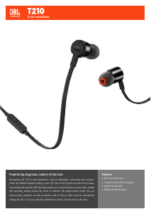 Bruksanvisning JBL T210 Hörlurar