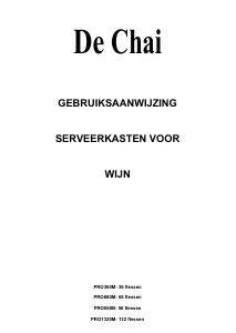 Handleiding Le Chai PRO560B Wijnklimaatkast