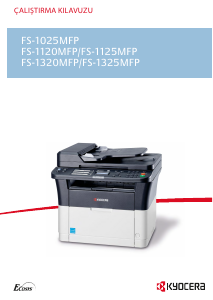 Kullanım kılavuzu Kyocera FS-1125MFP Çok işlevli yazıcı